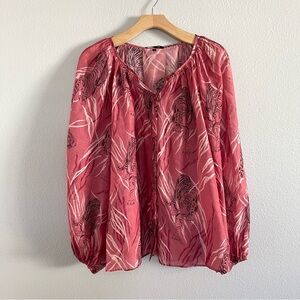 KOBI HALPERIN Leon Tiger Print Cotton Silk Blouse